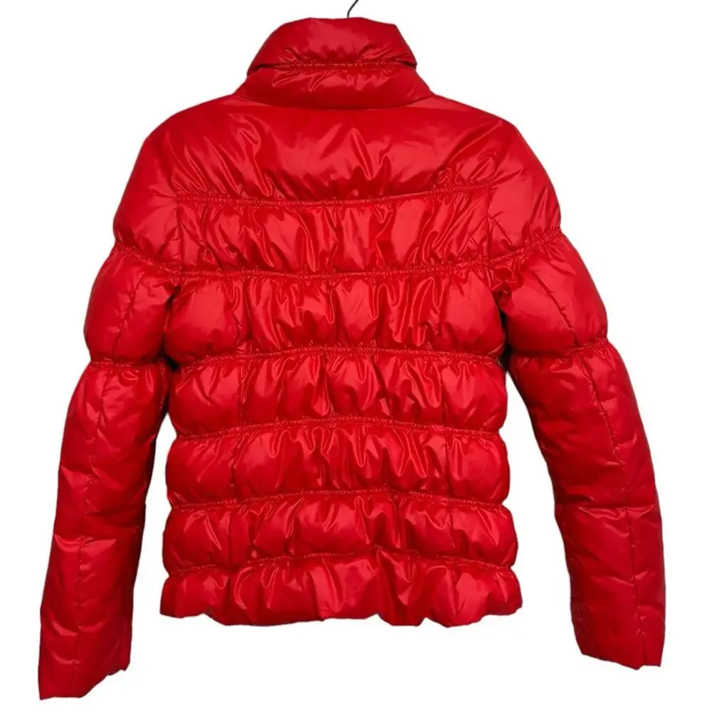 Guess Y2K Bright Pop of Red Down-Filled Puffer Coat - Size M
